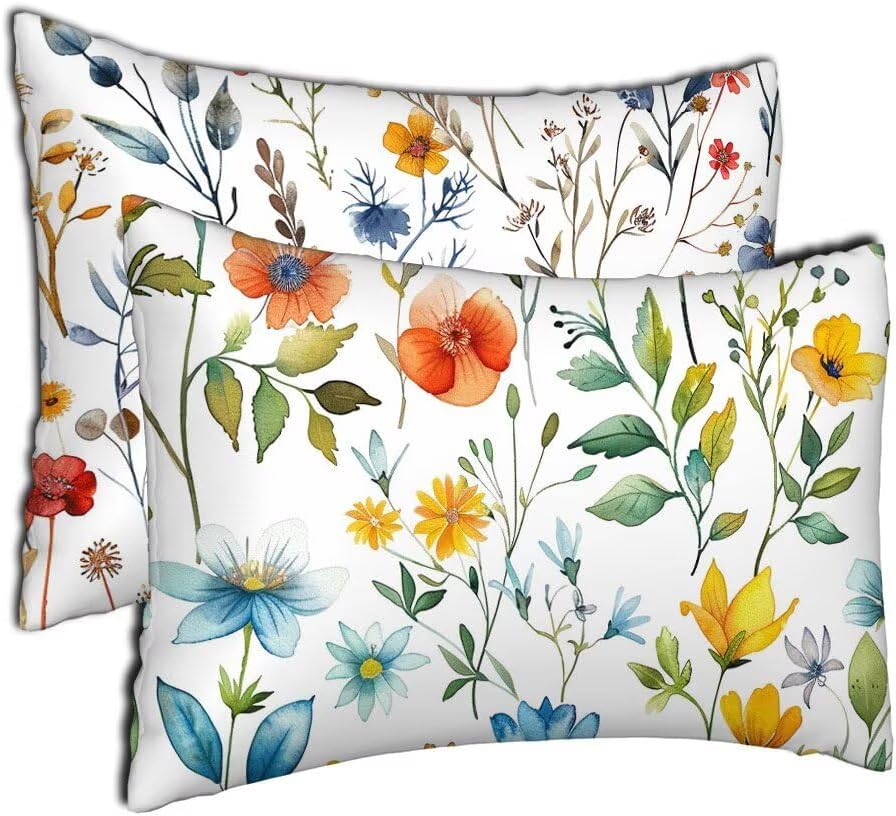 Coussin Extérieur Imperméable - Motif Fleur - Lot de 2