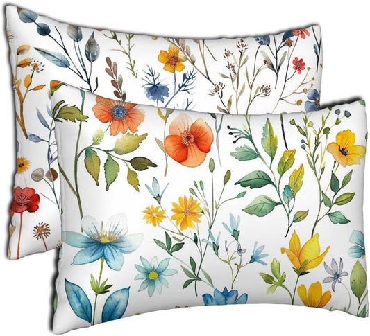Coussin Extérieur Imperméable - Motif Fleur - Lot de 2