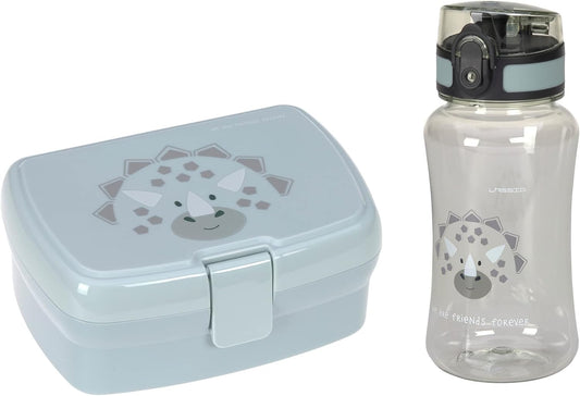 Set Déjeuner Enfant - Boîte à Pain Verte - Gourde Tritane 460ml