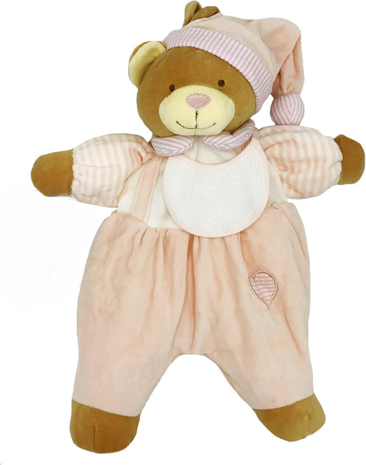 Ours Porte-Pyjama - Bavoir en Toile Aïda - Dimensions 46x36 cm
