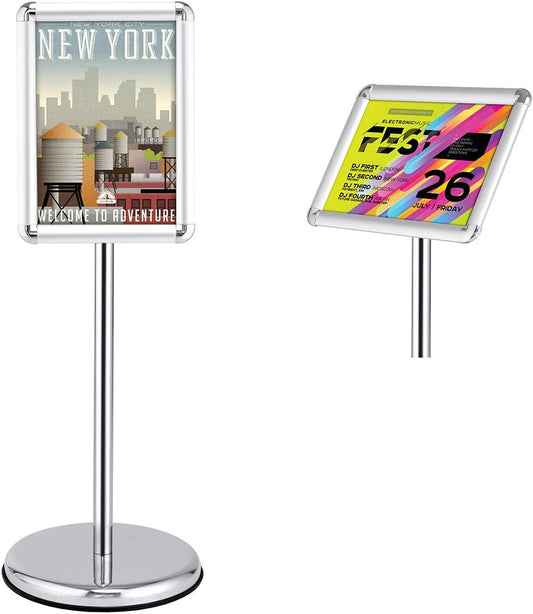 Porte Affiche sur Pied - Rotation 360° - Hauteur Réglable