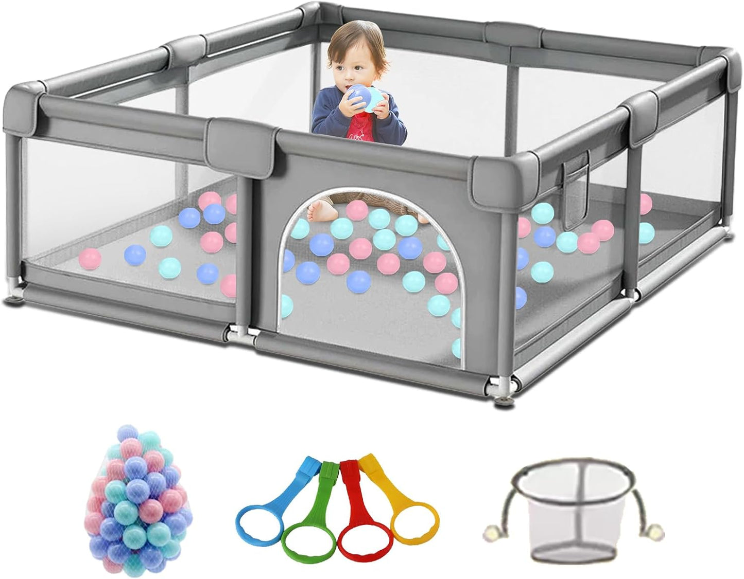 Parc Bébé Modulable - Sécurité Anti-collision - Maille 360°