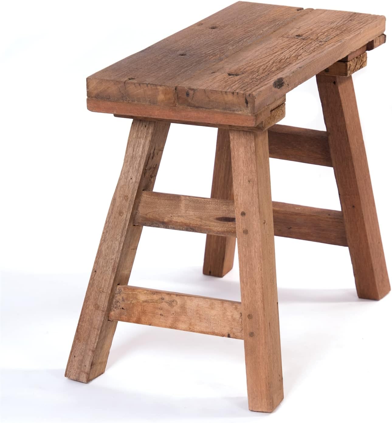 Tabouret en Bois Recyclé - Style Rustique - Artisanat Unique