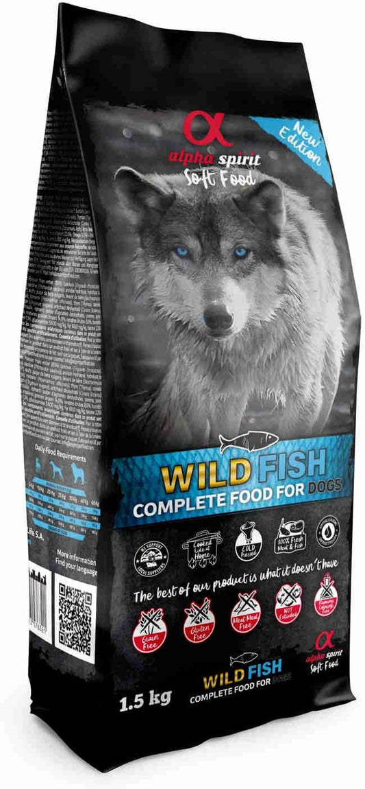 Nourriture Semi-Humide pour Chiens - Poisson Sauvage - Sans Gluten