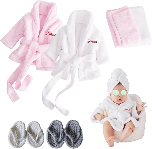 Peignoir Bébé Personnalisé - Nom Brodé - Cadeau Baby Shower