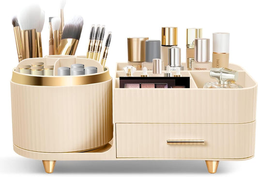 Organiseur de Maquillage Rotatif - Design Unique - Matériau Écologique