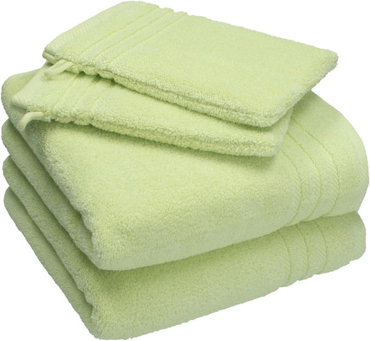 Set de Serviettes de Bain - 100% Coton - Vert Luxe