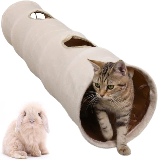 Tunnel pour Chat - Jouet Pliable - 2 Trous Silencieux