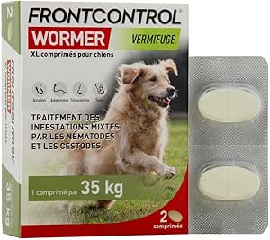 Vermifuge pour Chiens - Frontcontrol XL - Comprimés Antiparasitaires
