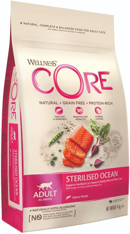 Croquettes Chat Stérilisé - Hypoallergéniques - Haute Teneur en Poisson