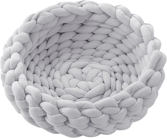 Panier de Lit Rond - Coton Tricoté - Durable et Confortable