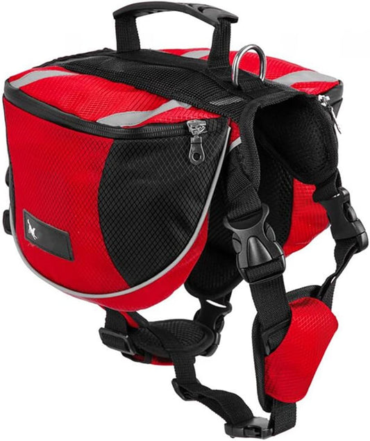 Sac à Dos pour Chien - Imperméable et Réglable - Réfléchissant avec Poignée