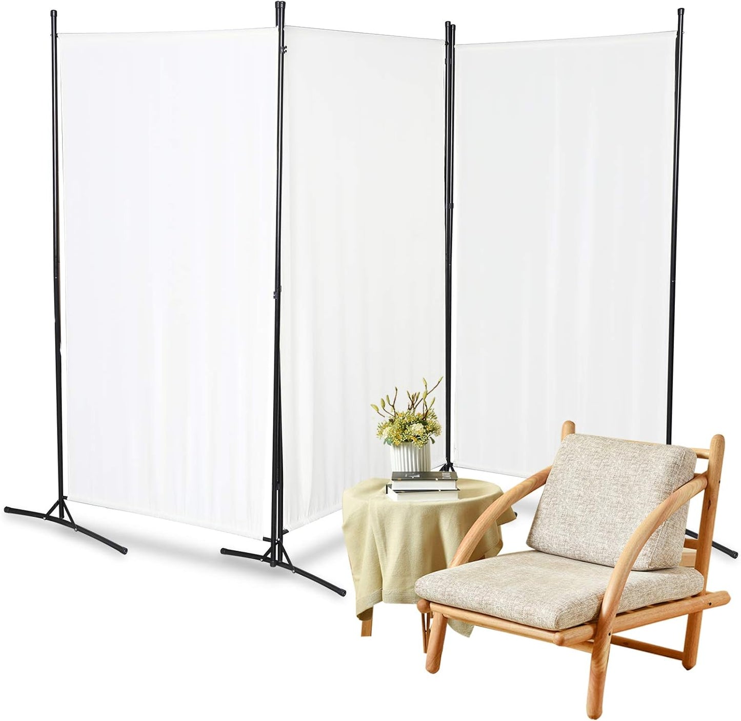 Izrielar - Paravent Réglable - Protection UV - 260 x 180 cm Beige