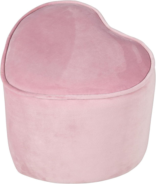 Pouf Cœur Enfant - Velours Doux - Design Attrayant