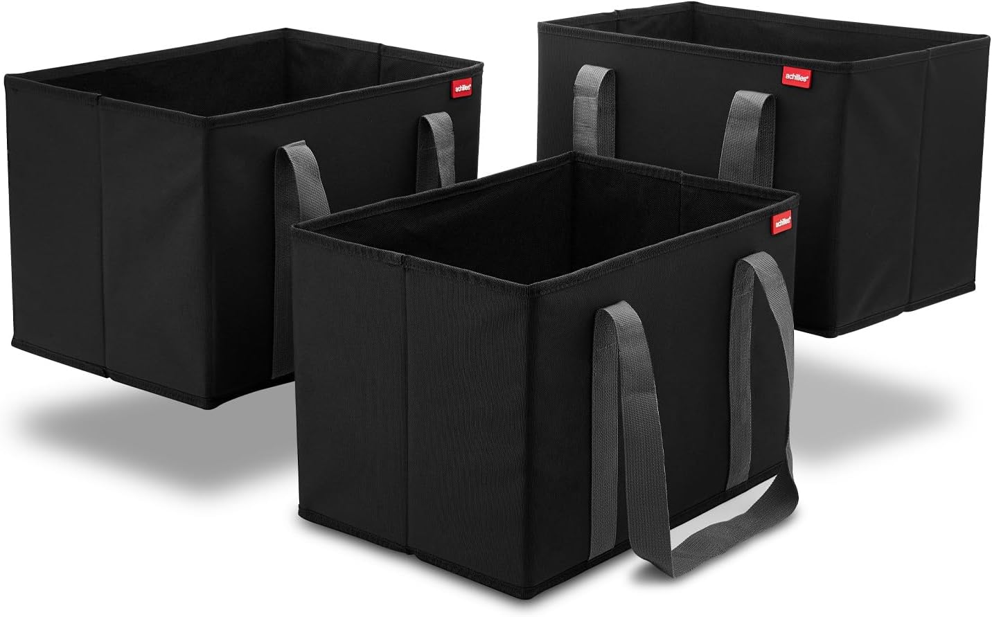 Ensemble de Paniers à Provisions - Fond Renforcé - Boîte Pliante