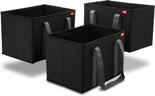 Ensemble de Paniers à Provisions - Fond Renforcé - Boîte Pliante