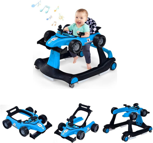 Trotteur Bébé 4 en 1 - Hauteur Réglable - Roues Silencieuses