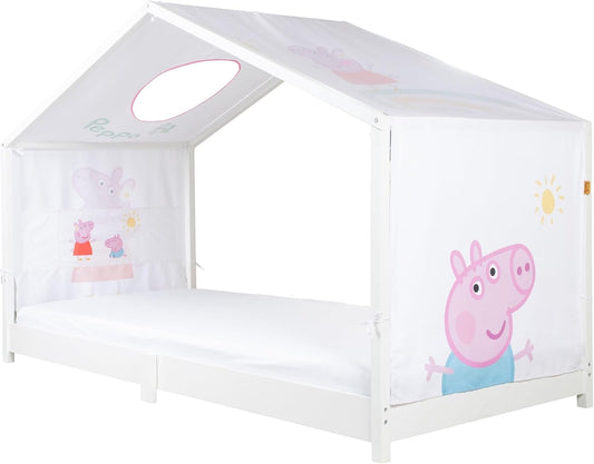 Housse de Lit Cabane - Design Peppa Pig - Fenêtre de Toit Intégrée