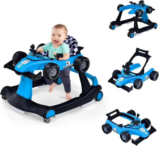 Trotteur Bébé 4 en 1 - Hauteur Réglable - Design Voiture