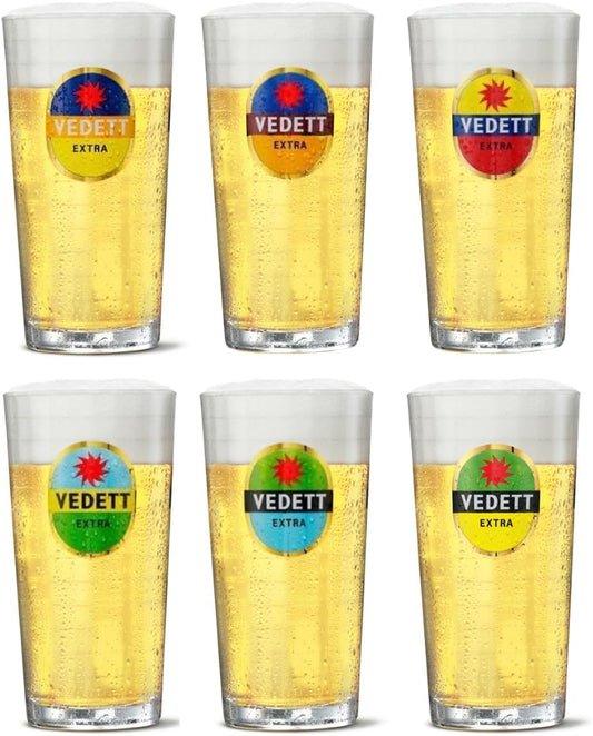 Verres à Bière - Officiels Vedett - Lot de 6, 330 ml