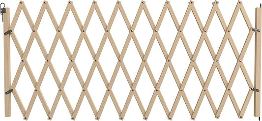 Barrière Animaux Extensible - Bois Naturel - 60 à 230cm