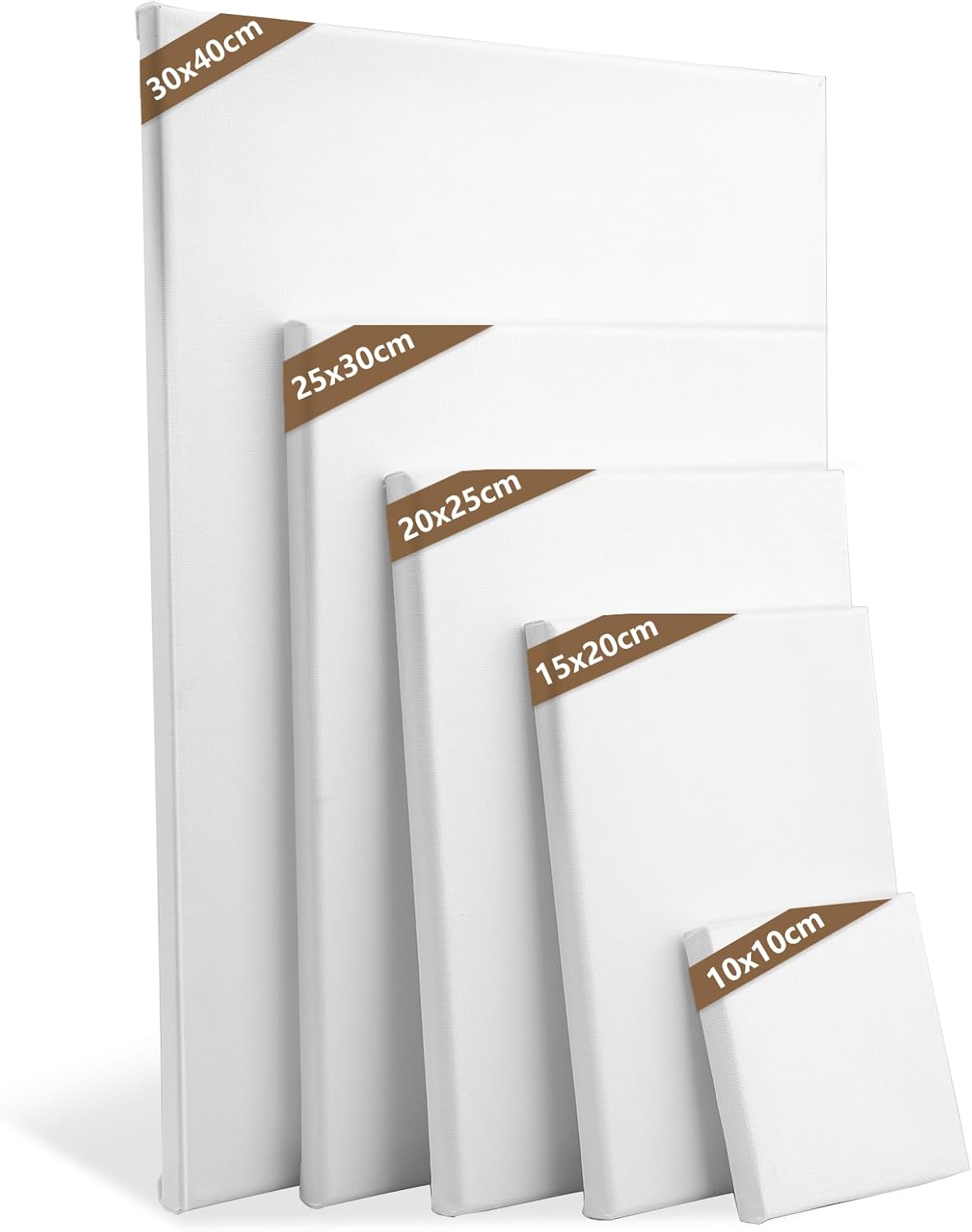 Atliberswo - Lot de 5 Toiles à Peindre - 100% Coton - Différentes Tailles