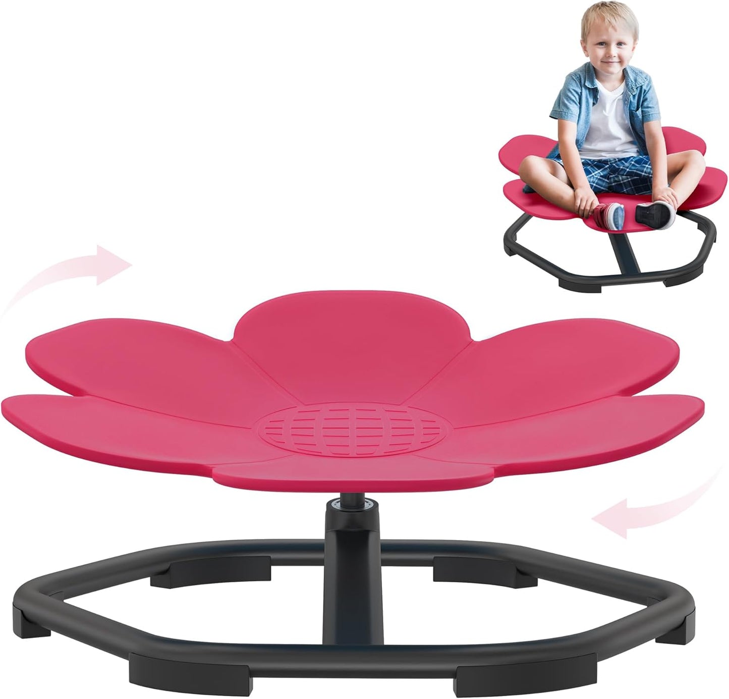 Carrousel pour Enfants - Chaise Pivotante Ergonomique - Sécurité Antidérapante