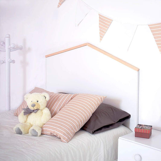 Tête de Lit Enfant - Cabane Nordique - Bois de Pin 90 cm