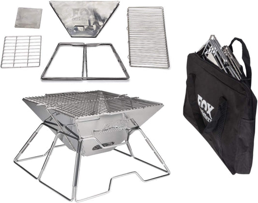 Barbecue à Charbon Portable - Acier Inoxydable - Pliable et Compact