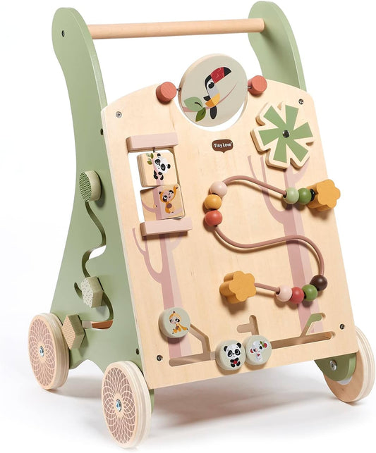 Chariot de Marche en Bois - 12 Activités Interactives - Design Naturel