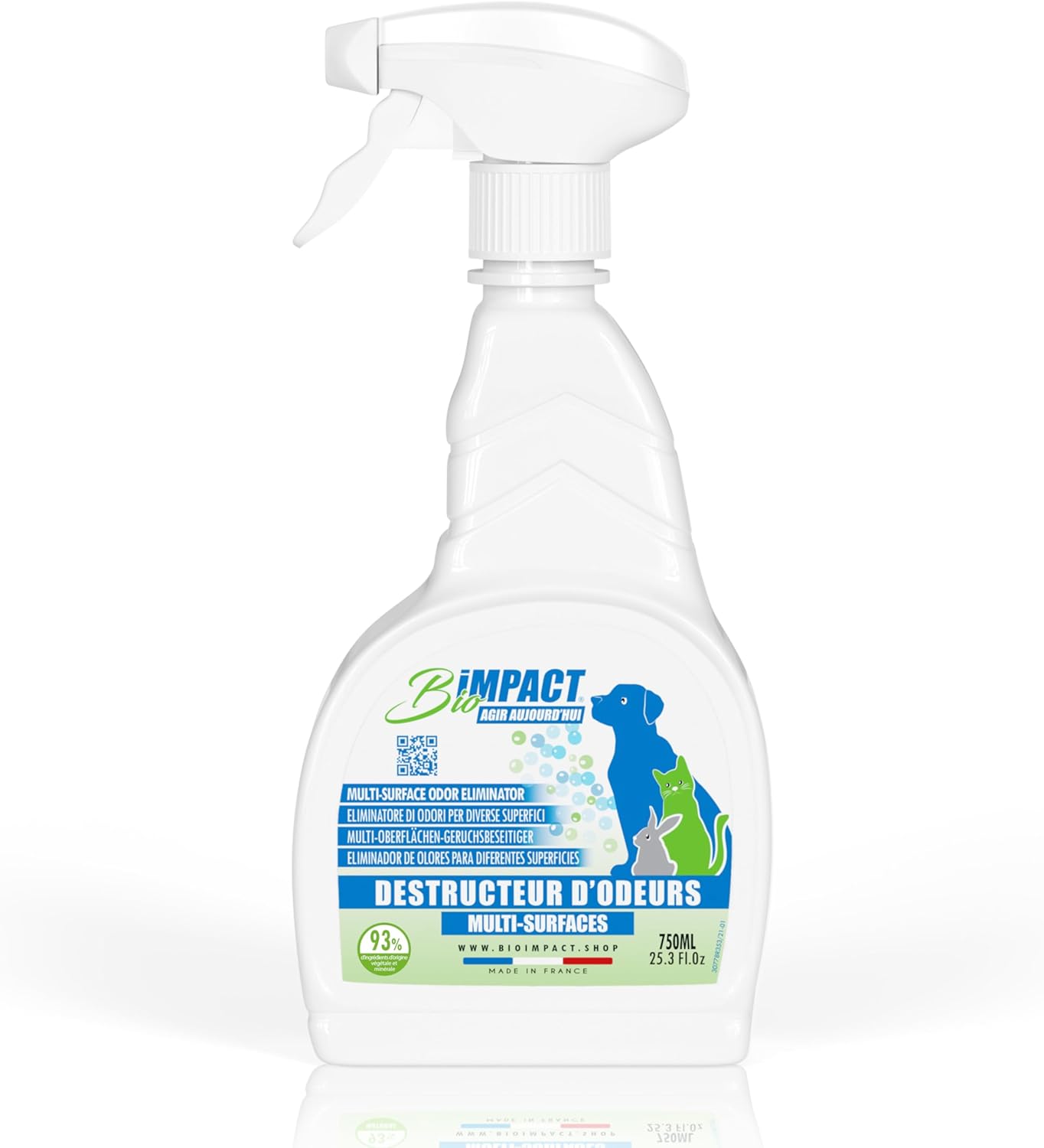 Destructeur d'Odeur Urine Chat - Spray Enzymatique - 750ml