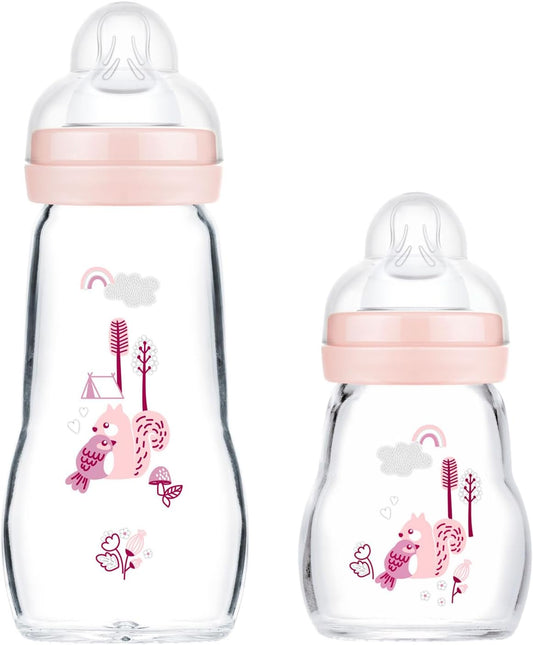 Biberons en Verre MAM - Lot de 2 - 170 ml & 260 ml - Design Élégant