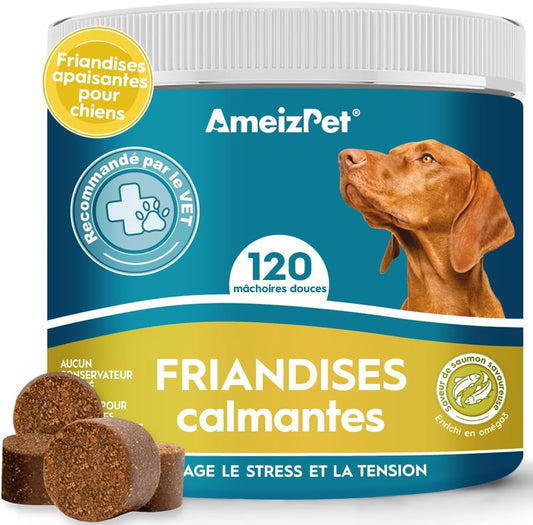 Friandises Apaisantes pour Chiens - Soulagement de l'Anxiété - Gestion du Stress