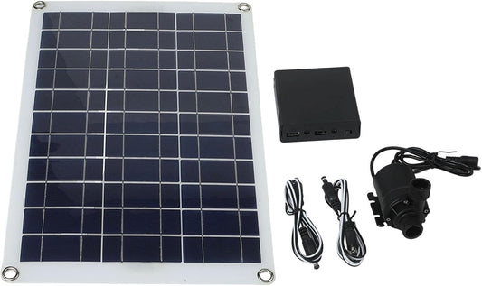 Pompe Solaire pour Fontaine - 50W - 800 l/h avec Boîtier à Piles