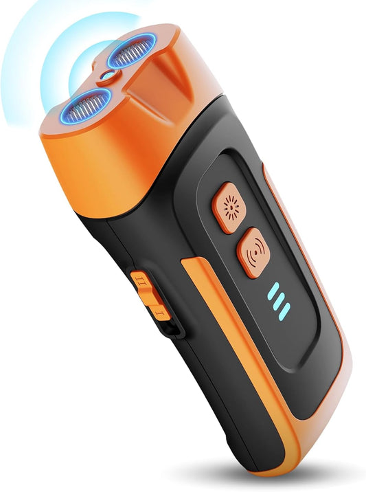 Dispositif Anti-aboiement Chien - Ultrasons 10m - Lampe LED Portable