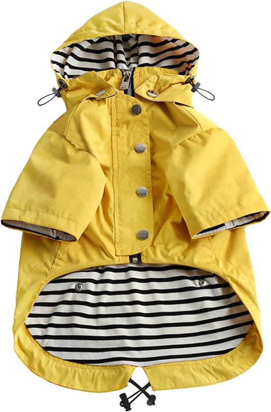 Imperméable pour Chien - Boutons Réfléchissants - Capuche Amovible