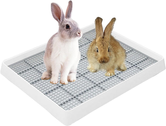 Bac à Litière pour Lapins - Extra Large - Grille de Filtration