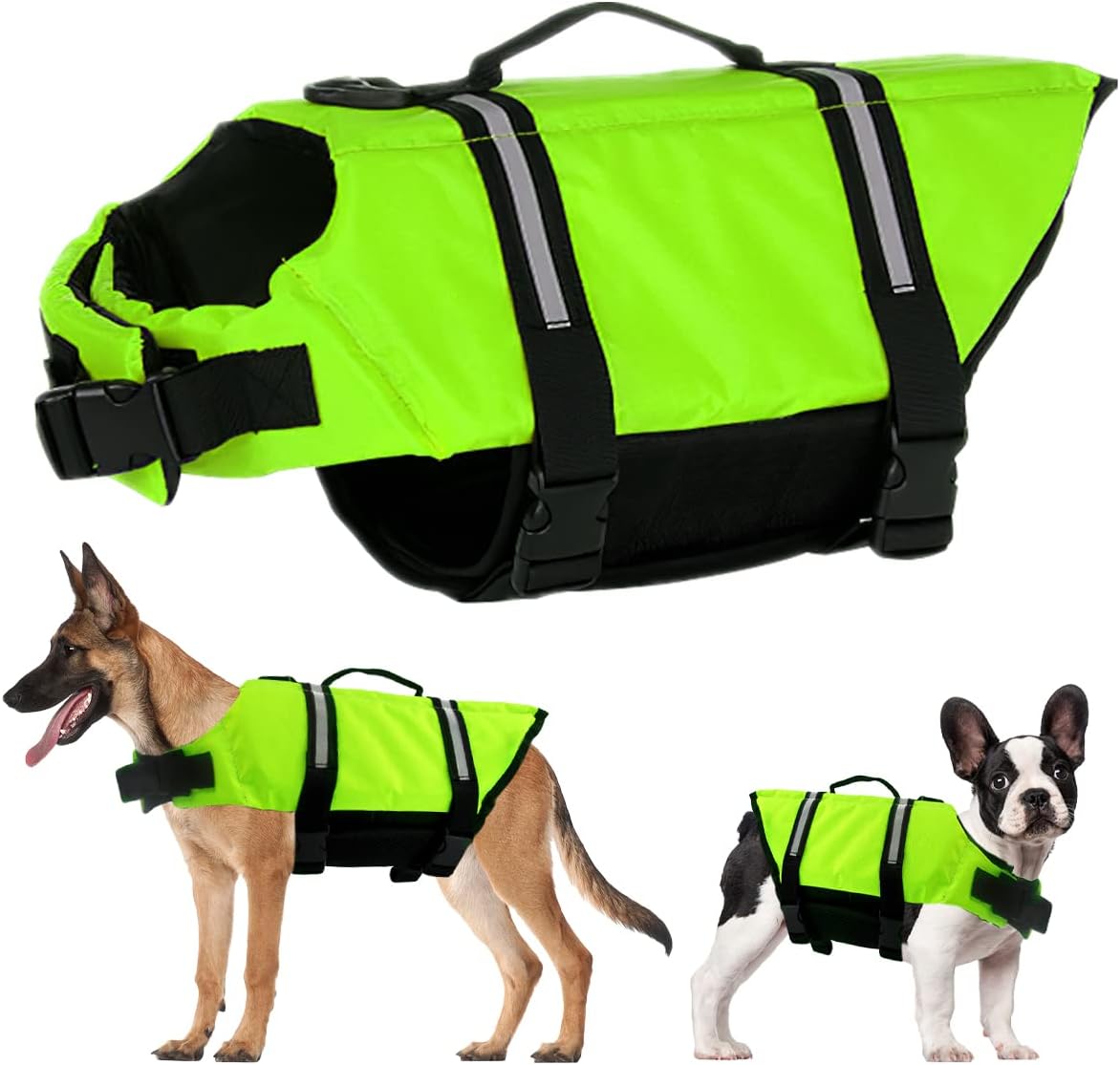 Gilet de Sauvetage pour Chien - Flottabilité Forte - Bandes Réfléchissantes