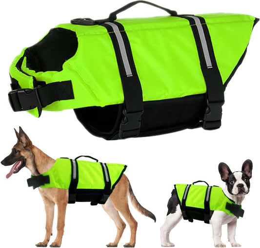 Gilet de Sauvetage pour Chien - Flottabilité Forte - Bandes Réfléchissantes