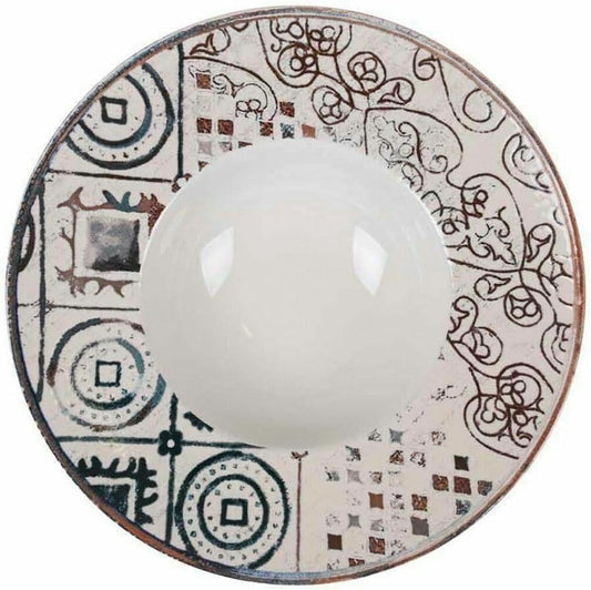 Assiette Creuse en Porcelaine - Multicolore - Ø 28 cm (6 unités)