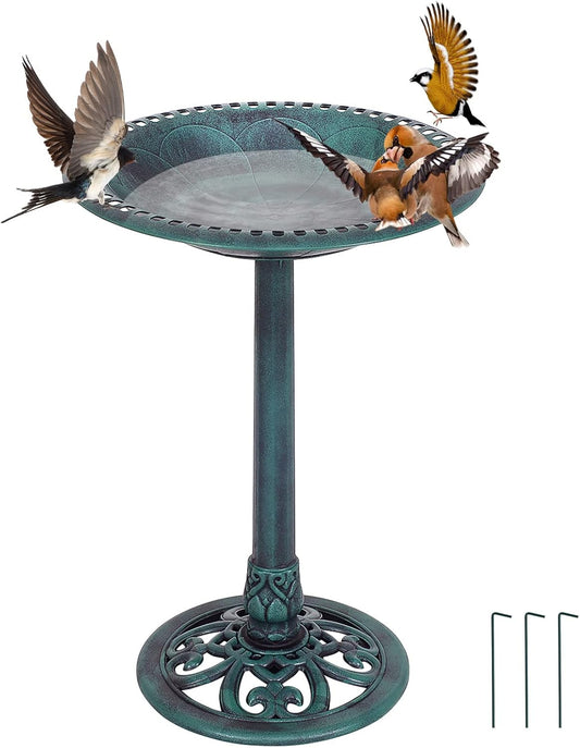 Abreuvoir Oiseaux Extérieur - Grande Capacité 3L - Design Antique