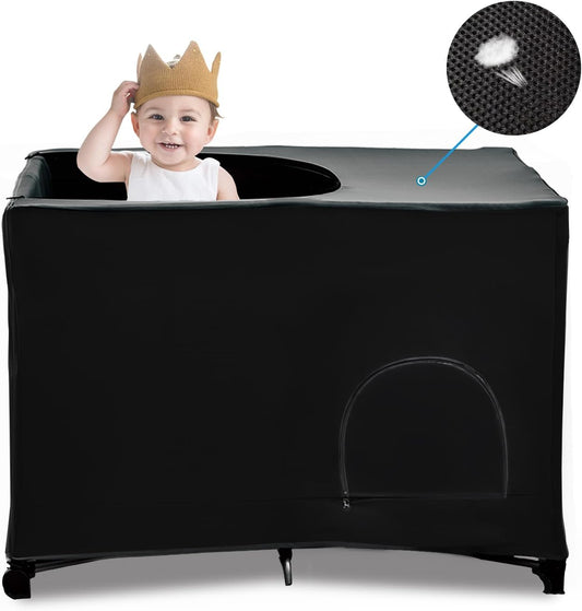 Housse Occultante pour Berceau - Bloque 90% Lumière - Respirant et Extensible