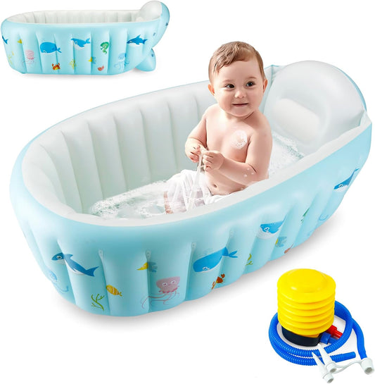 Baignoire Gonflable Portable - Pompe à Air Incluse - Pour Bébé