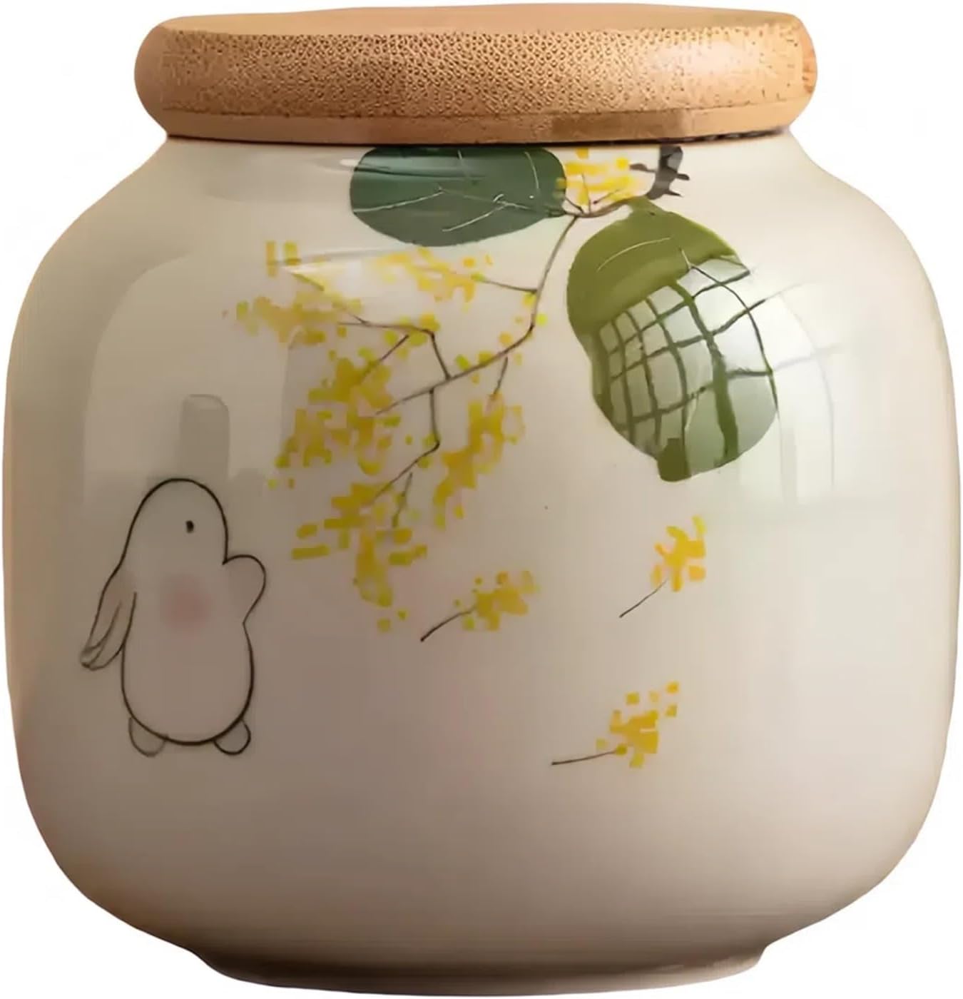 Urne Funéraire Céramique - Motif Lapin Lunaire - Résistante à l'Humidité