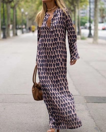 SOIRA - ROBE MAXI A IMPRIME OVALE