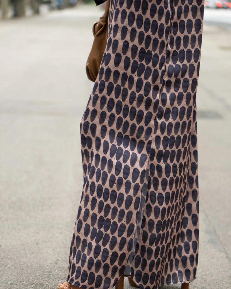 SOIRA - ROBE MAXI A IMPRIME OVALE