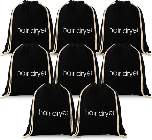 Sacs à Sèche-Cheveux - Lot de 8 - Matériau Durable et Lavable