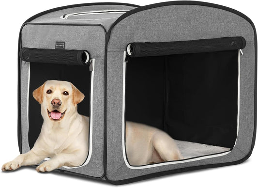 Caisse de Transport Pliable pour Chien - Fermeture Éclair - Coussin Douillet