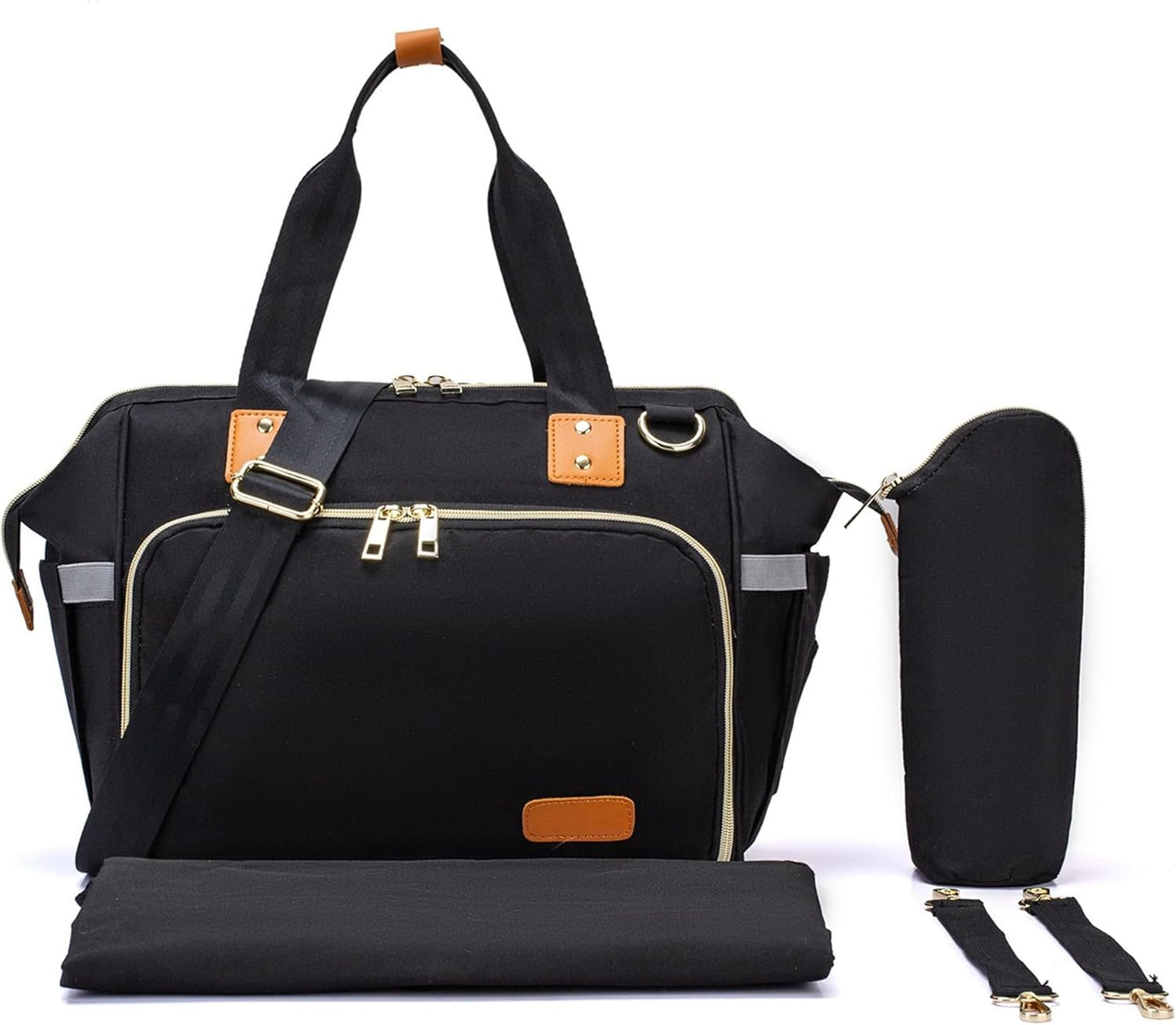Sac à Langer Bébé - Imperméable - Avec Matelas à Langer et Porte Tétine