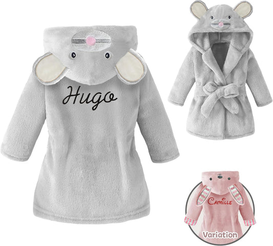 Peignoir Bébé Personnalisé - Prénom Brodé - Douceur Moelleuse